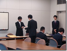 卒業証書授与の様子