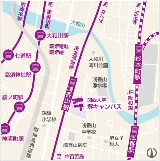 堺キャンパス周辺略図