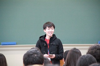 韓国からの学生による挨拶