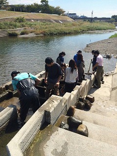 アユの産卵場を整備しよう！