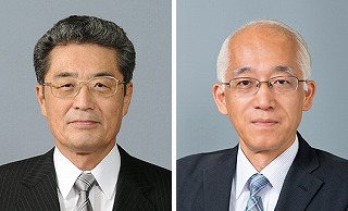 池内啓三理事長、芝井敬司学長