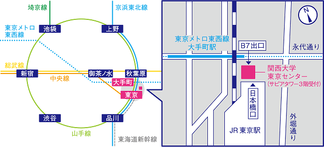 KU Tokyo Access Map