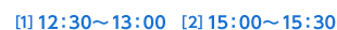 m1n12F30`13F00 m2n15F00`15F30