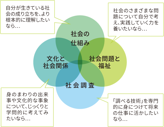 社会の仕組み 社会問題と福祉 社会調査 文化と社会関係