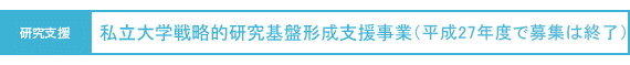 研究支援:私立大学研究ブランディング事業
