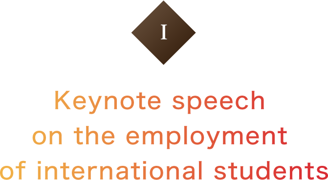 Keynote speech on the employment of international students