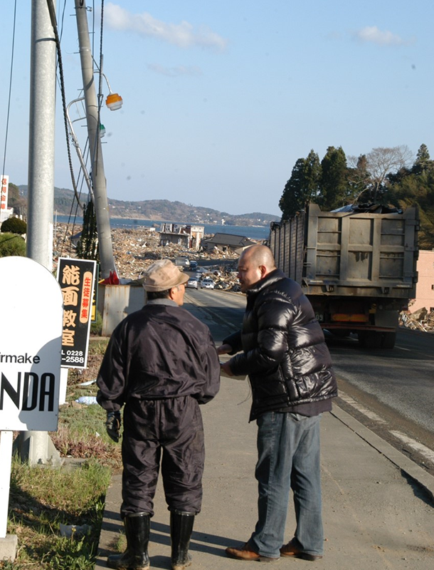 Prof. Takahashi conducted a detailed survey on the Tohoku tsunami