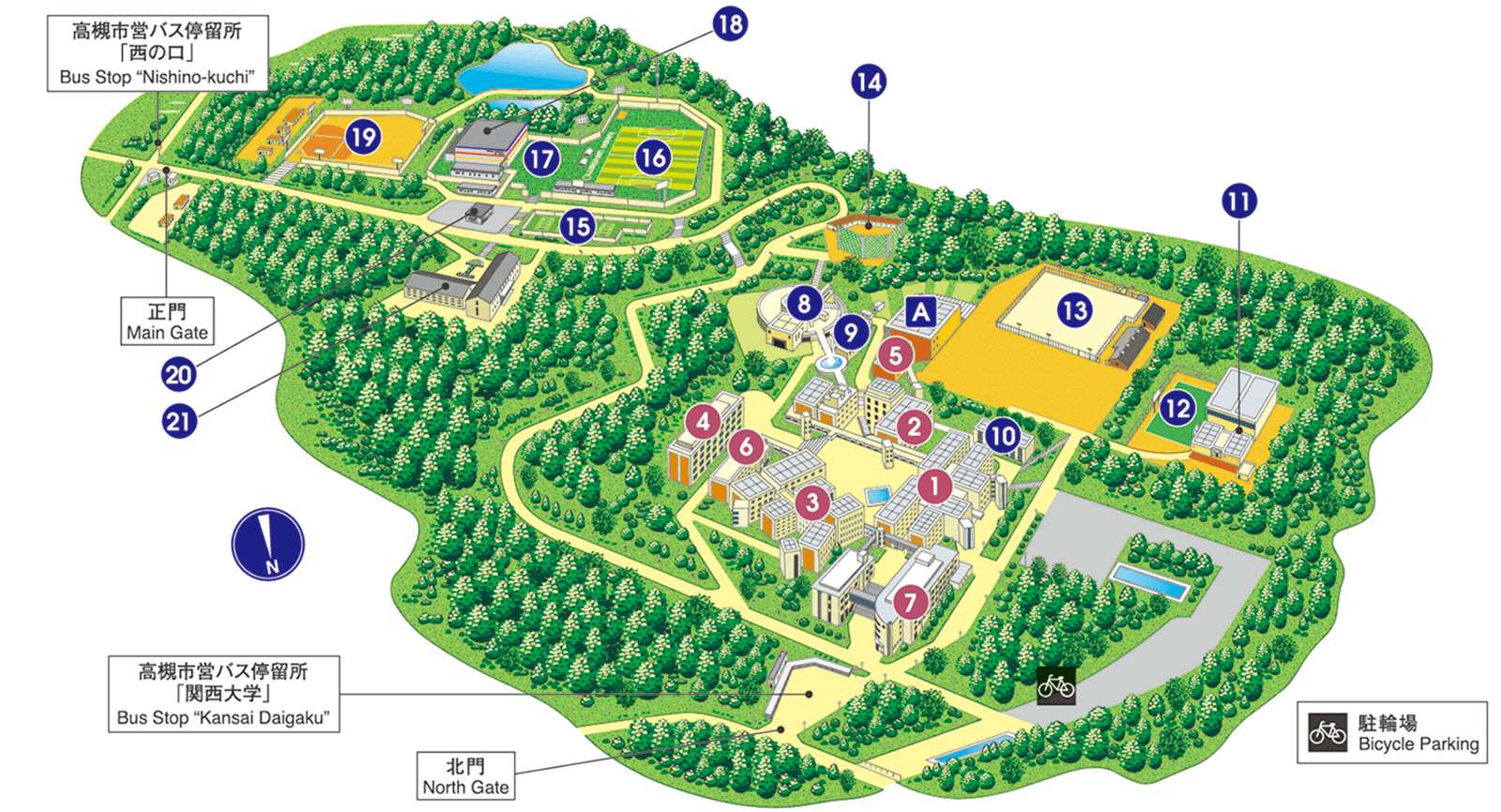 Takatsuki Campus Map
