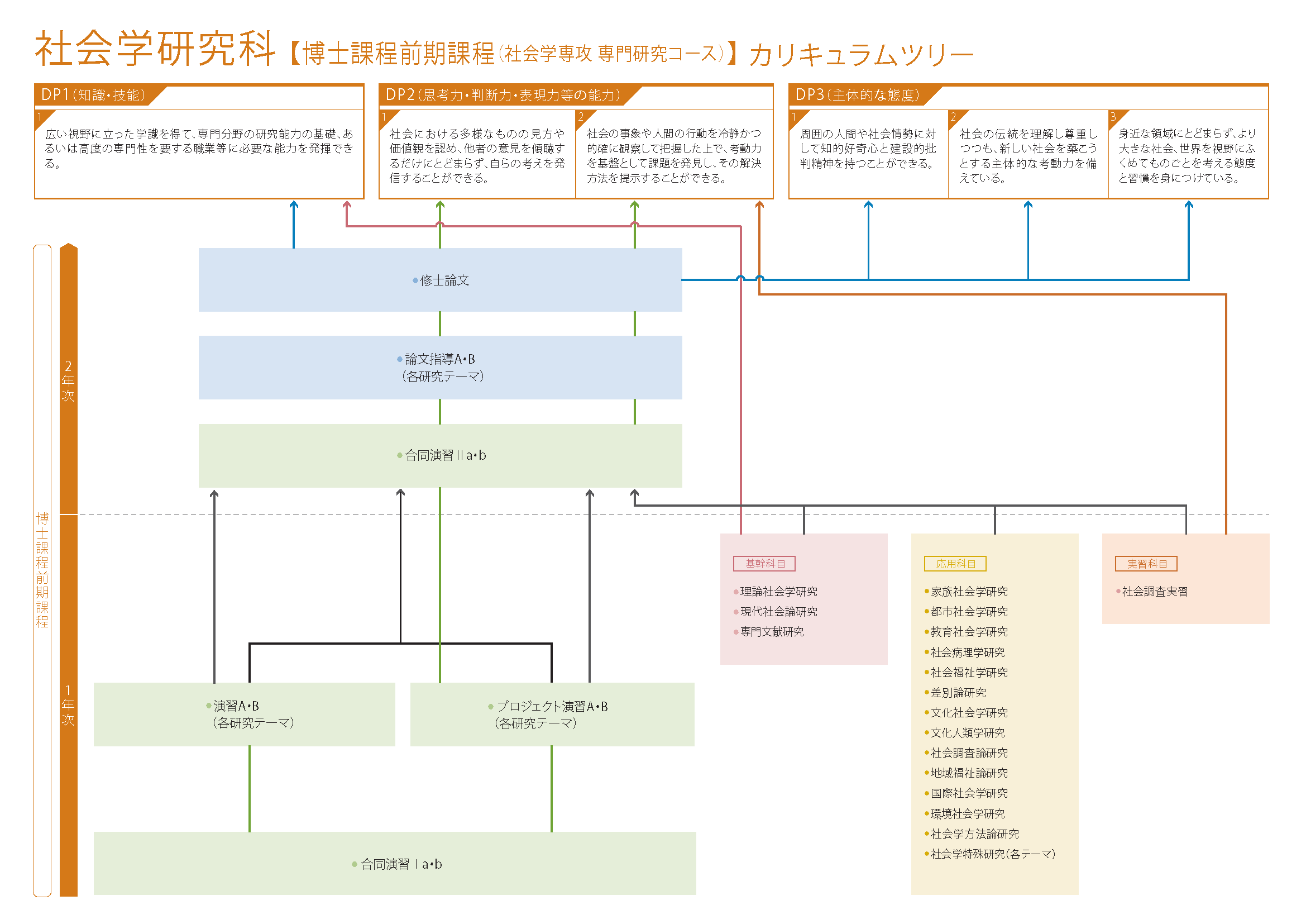 社会学研究科 カリキュラムツリー