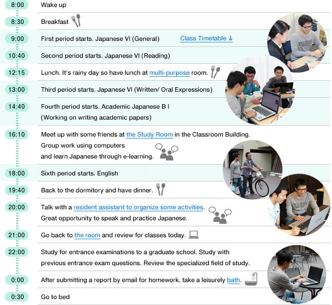 Wish to study at the Faculty of Science and Technology's Graduate School. A day in the life of Student B