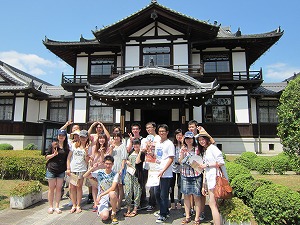 Everyone on the trip (Pictured in Imai-Cho Town)