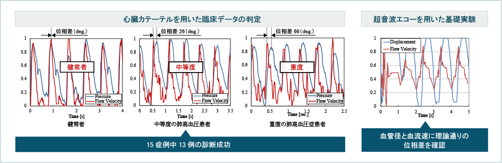 心臓カテーテルを用いた臨床データの判定　超音波エコーを用いた基礎実験
