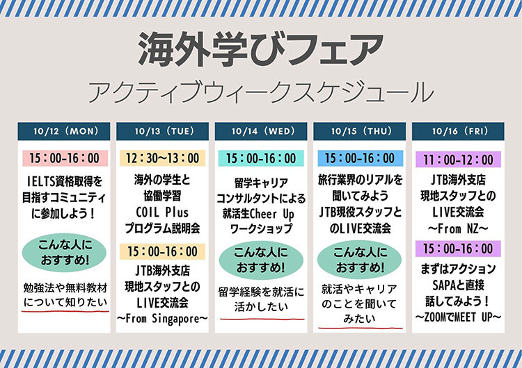 海外学びフェアを実施中