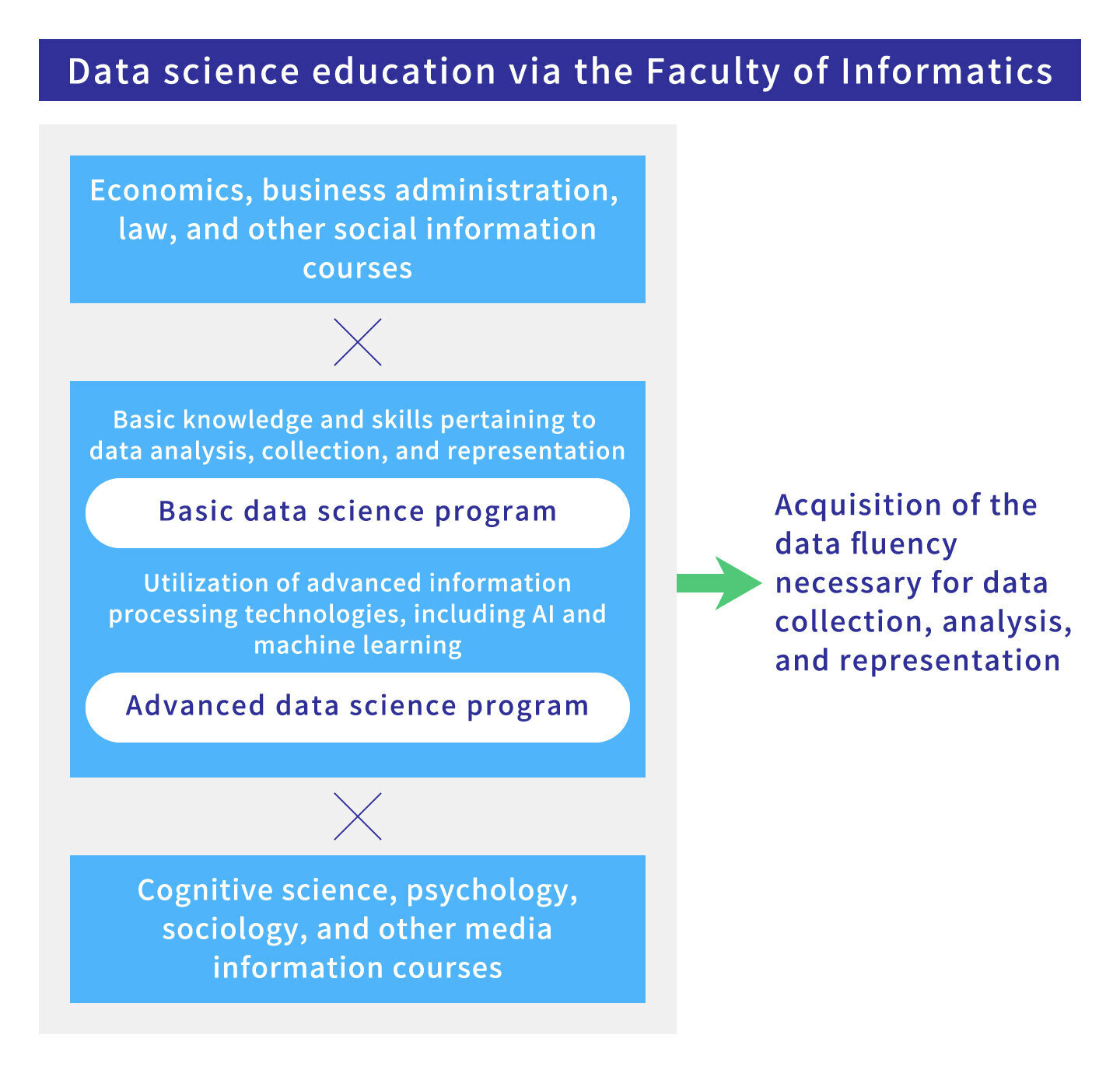 Data science education via the Factory of Informatics