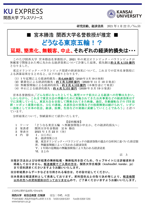 オリンピック 中止 経済効果