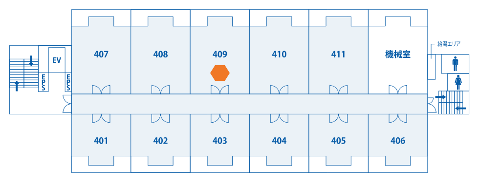 イノベーション創生センター4Fのフロアマップ