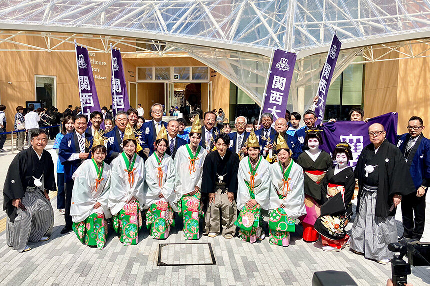 ほ～えかご、ほ～えかご～♪夢洲で関大の万博事業の成功を祈願いただきました！