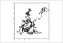 2次元ブラウン運動の軌跡